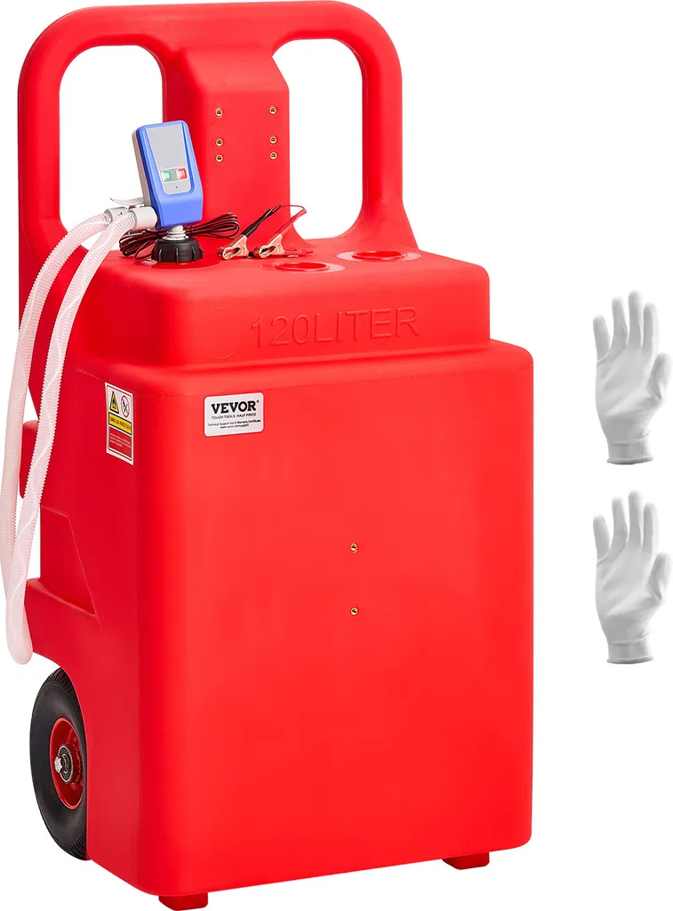 Réservoir de Carburant Mobile pour Chantier et Jardinage, Pompe 121L