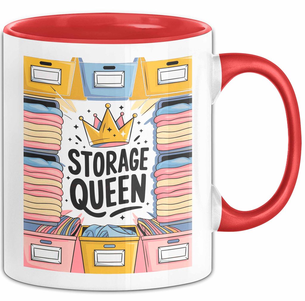 Haushalts Organisator Tasse Geschenk Lustige Geschenkidee Spruch Für Ordentliche Zuhause Liebhaber (Rot)