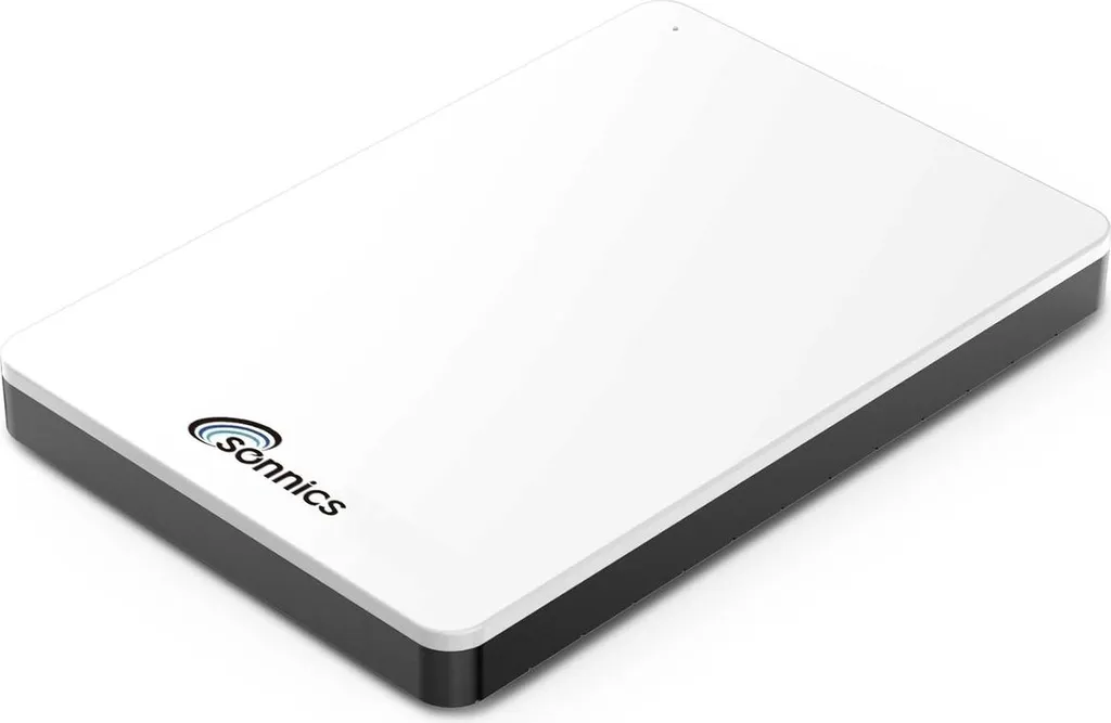 Disco rigido esterno Sonnics Ltd External White 1 TB USB 3.1 Type C