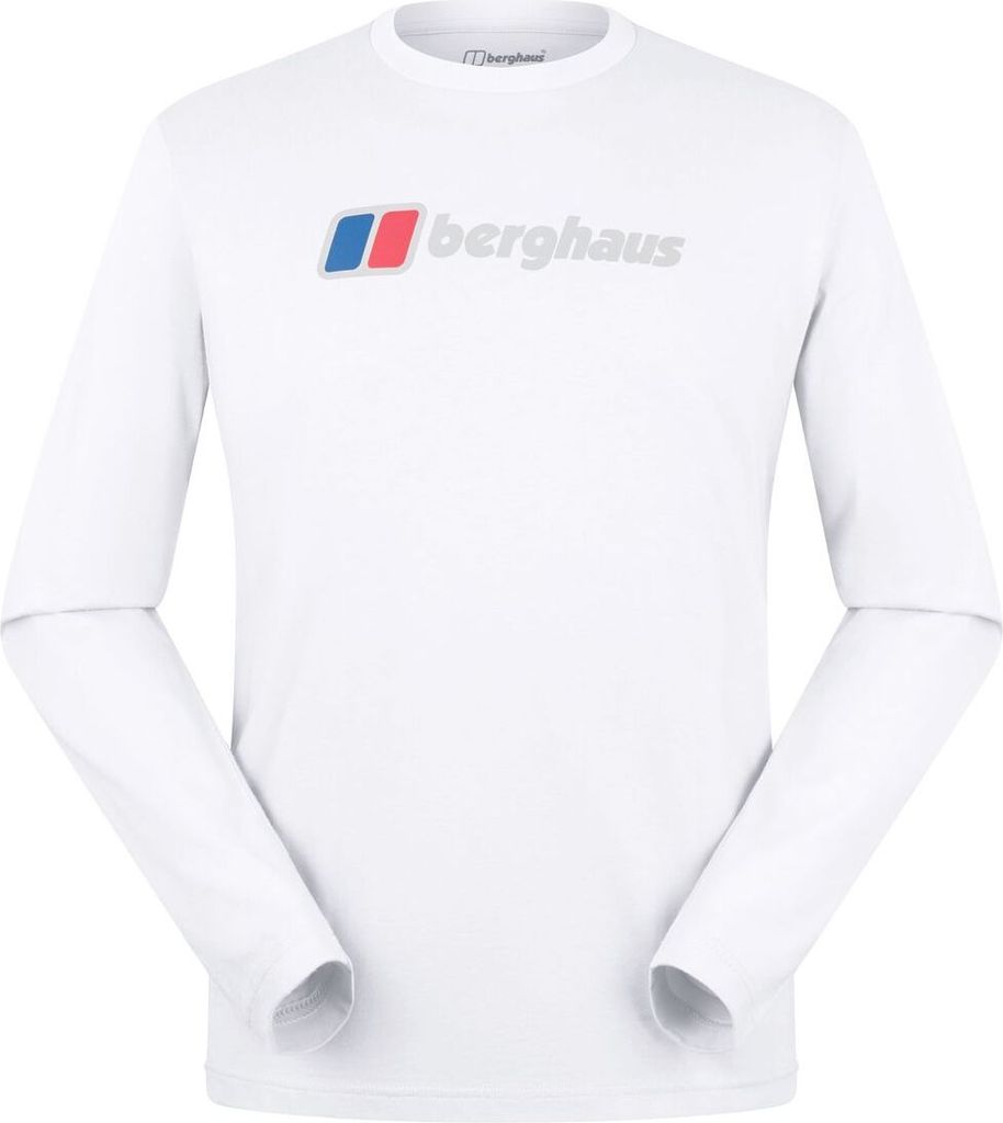 M Berghaus Big Logo LS Tee, T-Shirt Herren, H03 PURE WHITE, L (52) - Berghaus