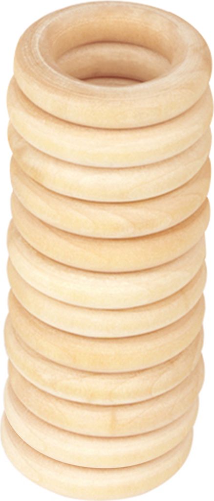 12pcs Holzring DIY Stylish unvollendete Schmuck Herstellung Holzheizanschluss für Kinder-Größen:70mm
