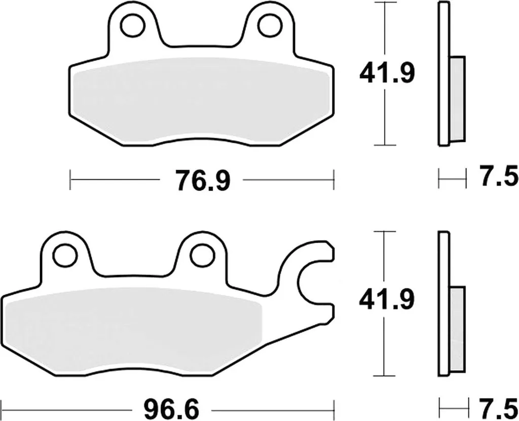 Plaquettes de frein TRW MCB900TRQ Racing pour Kawasaki Ninja 400 EX400G