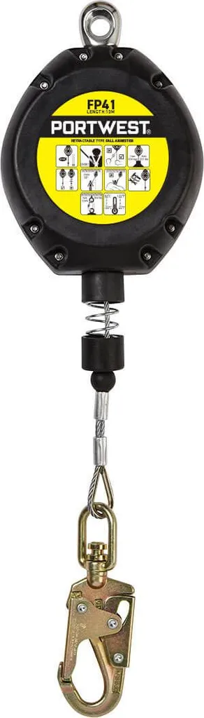 Protection antichute 10m pour travaux en hauteur : Portwest FP41 acier