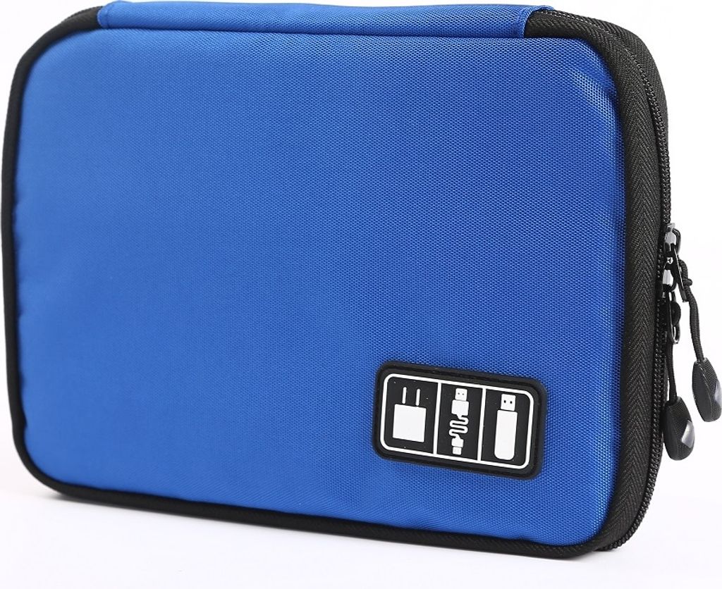 COOL-i Kabeltasche,Kabelorganizer, Reisen Kabel Etui, Elektronik Zubehör Organizer Tasche Für Handy Ladekabel, Powerbank, USB Sticks(Himmelblau)
