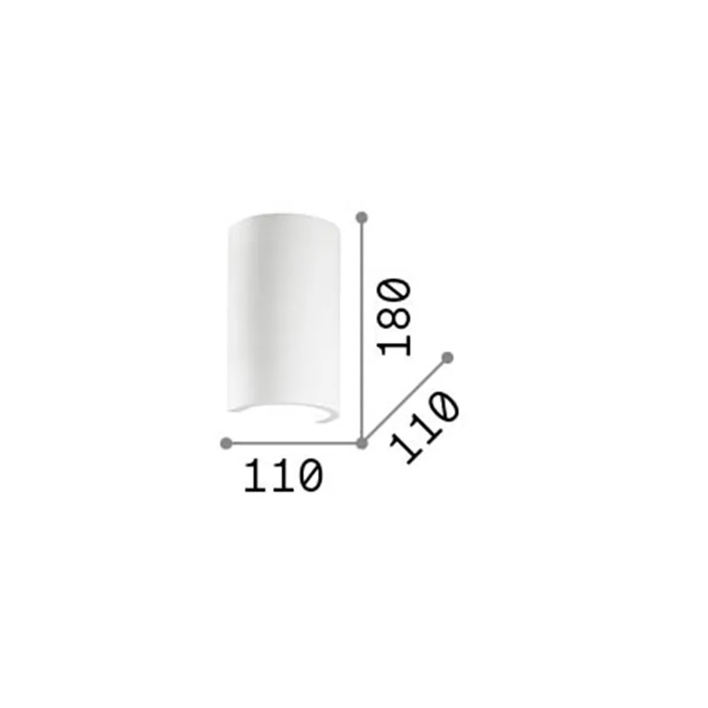 Applique Flash Gesso Peignable Ideal Lux 214696 - Éclairage Mural Discret - 2