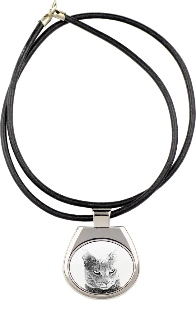 Collana Luxury Art-Dog Chartreux: Ciondolo Foto Gatto Personalizzato