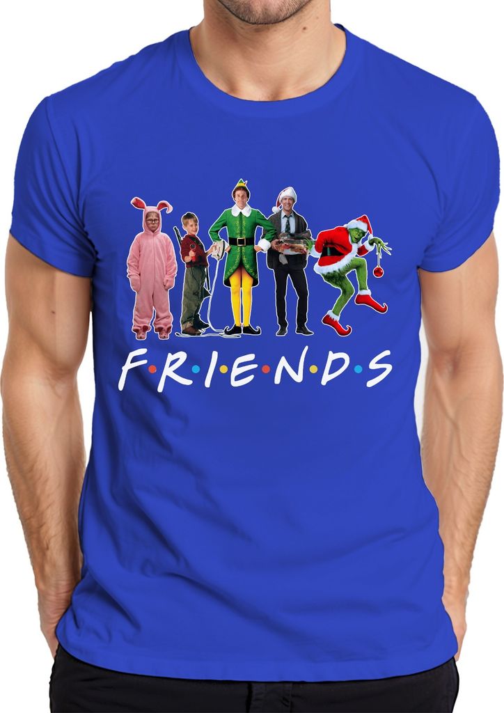 Friends Weihnachtsfilme Grinch Buddy der Weihnachtself - Weihnachten Christmas Xmas Herren T-Shirt, Blau, XL