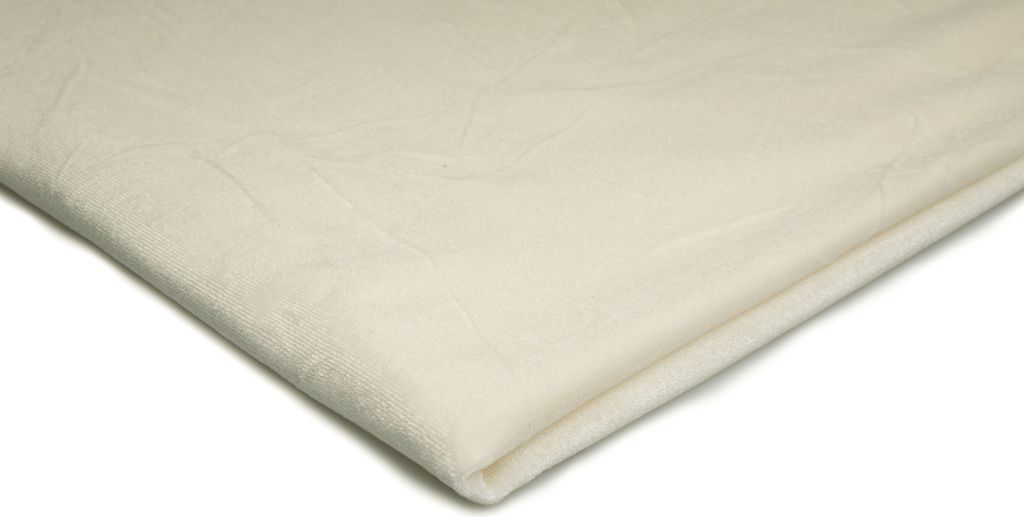Pannesamt Stoff, Samt, Velours, Velourstoff Sahne 50 x 150 Produktbild 