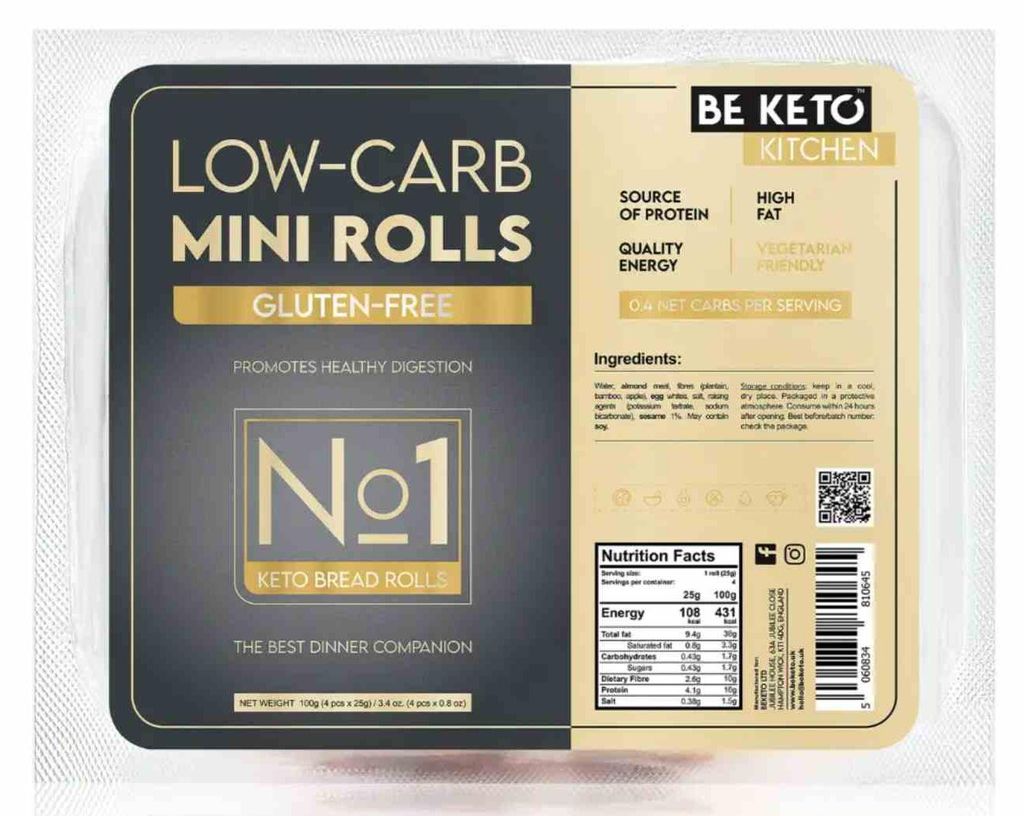 BeKeto, panini keto senza glutine, 100g Immagine del prodotto 