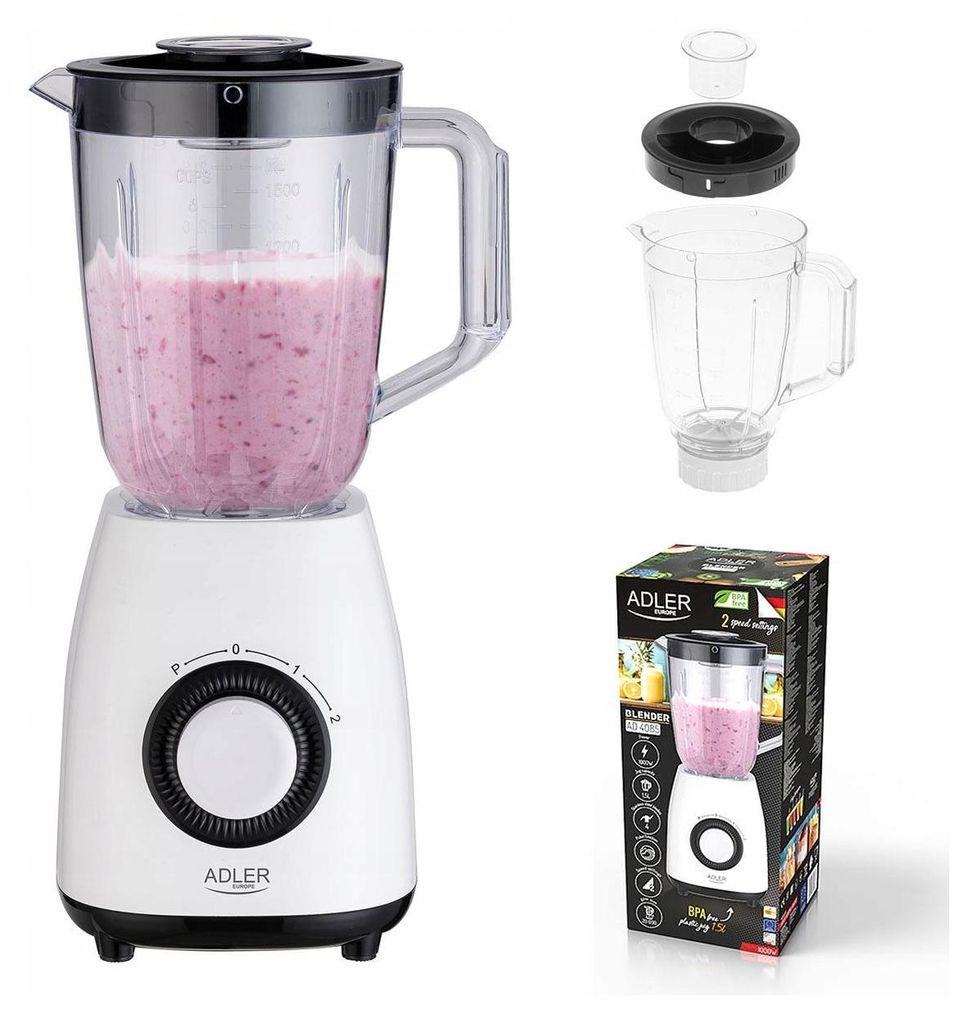 Adler AD 4085, Blender stołowy, 1,5 l, Funkcja pulse, 1,2 Zdjęcie produktu 