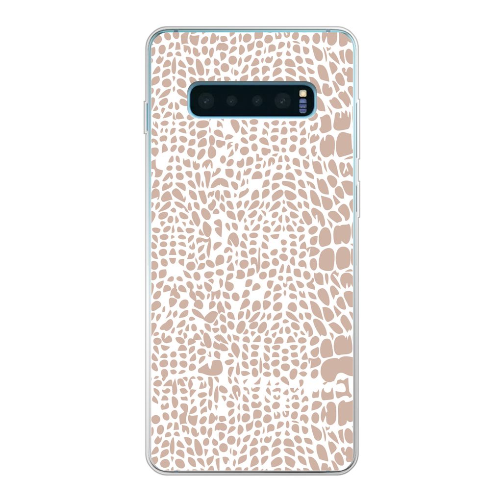 MuchoWow Handyhülle Schutzhülle Hülle für Samsung Galaxy S10 Lite Tiermuster - Rosa - Schlange Silikon Softcase Handy Hülle - Schutz