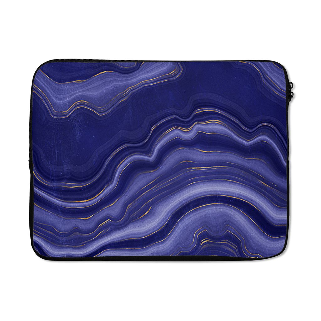 MuchoWow Laptop Hülle 17 Zoll Laptoptasche Glitter - Achat Stein - Edelsteine - Zipper - Schutzabdeckung