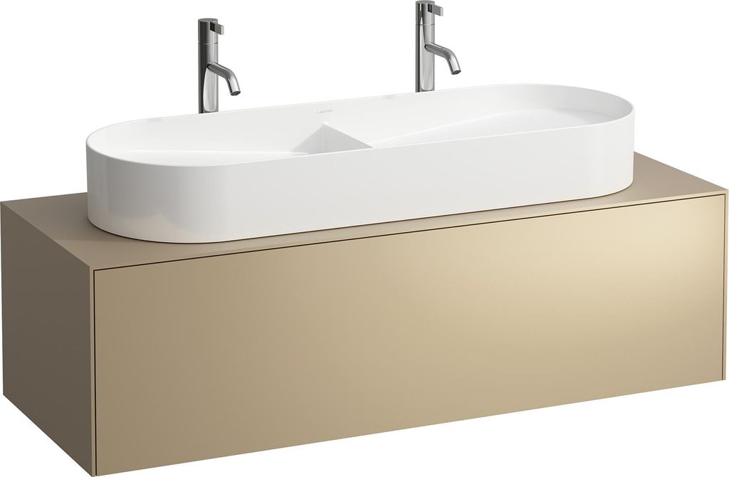 LAUFEN SONAR Schubladenelement, 1 Schublade, passend zu Waschtisch H812348, H812349, Ausschnitt mittig für den Waschtisch, H4054710340401