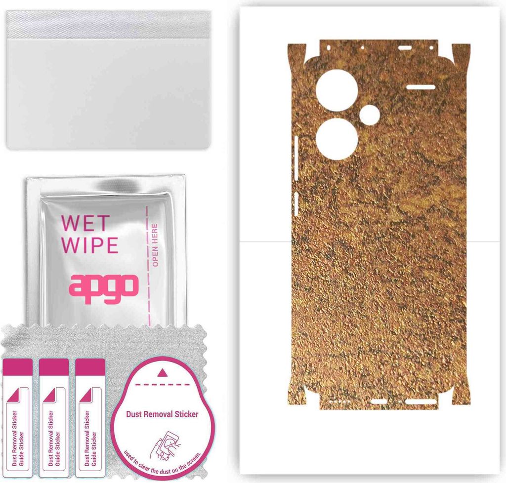 apgo Rückseite + Seiten Schutzfolie, Skin, kompatibel mit Xiaomi Redmi Note 13 Pro+ Plus 5G, Hinten Displayschutzfolie aus Vinylfolie, kratzfest, ...