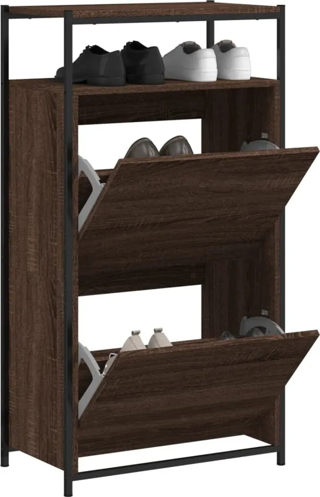 Mobile Portascarpe Salvaspazio Rovere 60cm | Design Moderno Legno