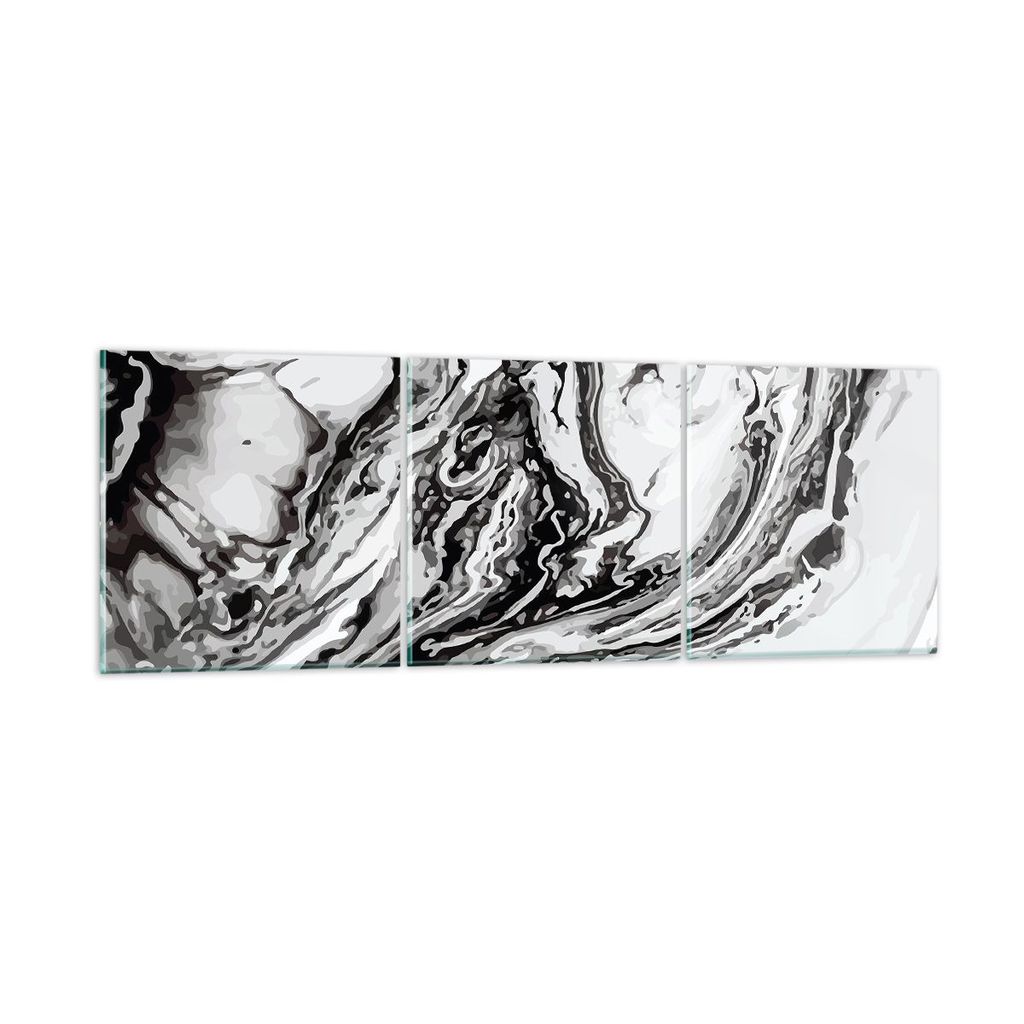 Bilder auf glas - Abstraktion modern - 120x40cm - Glasbilder - Wandbilder - Kunstdruck - zum Aufhängen bereit - Wanddekoration aus Glas - Glas Bil...