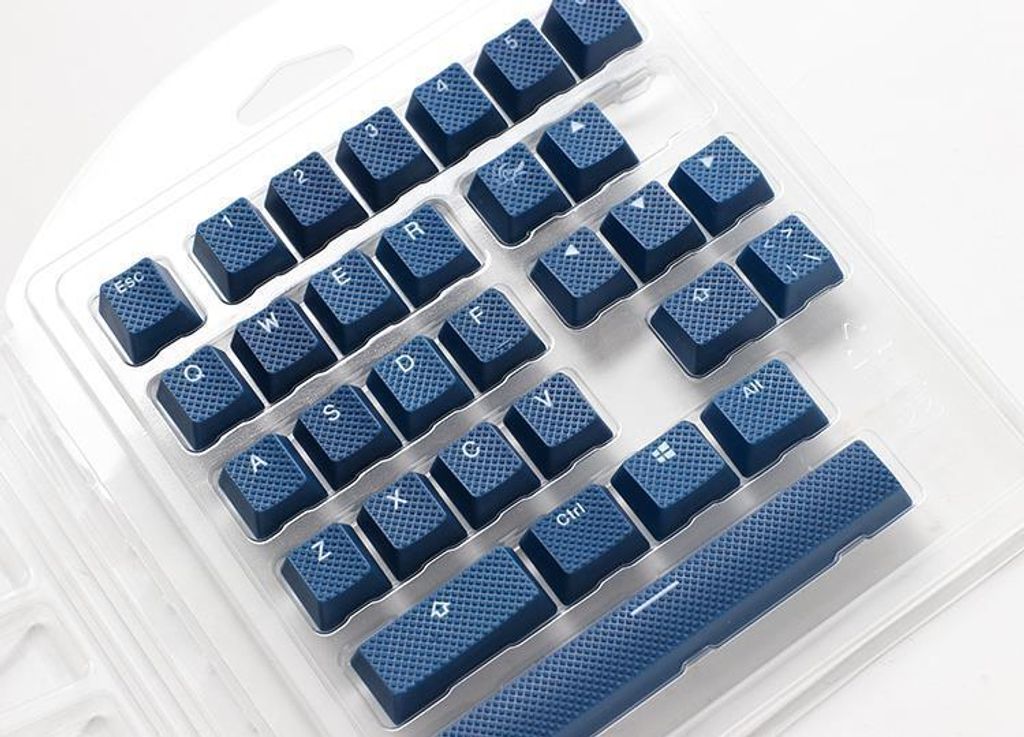 Ducky Navy 31-Tastenkappen-Set, Gummi-Hintergrundbeleuchtung, Double-Shot-US-Layout, mechanische Tastaturkappen