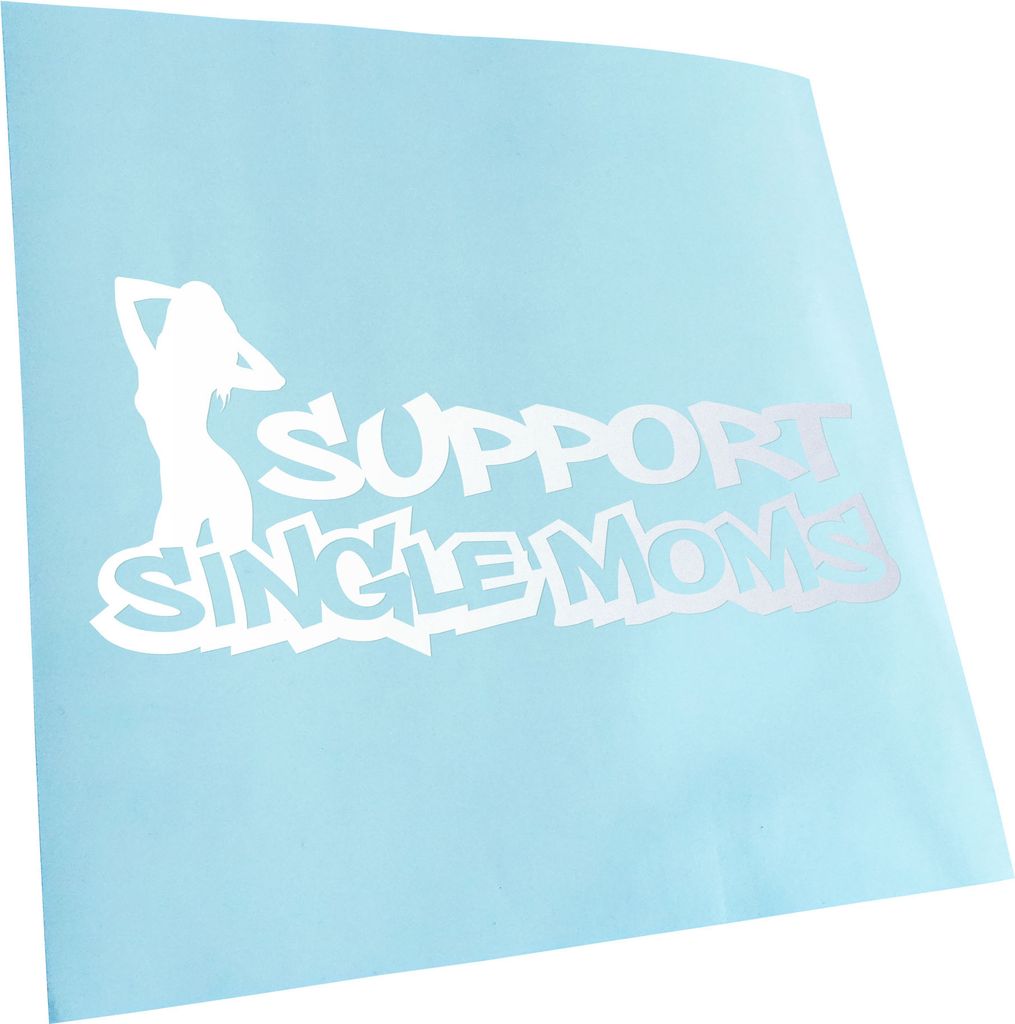 Kiwistar - Autoaufkleber - gold - 60 x 27 cm - Support Single Moms - Heckscheibenaufkleber - Aufkleber für Auto Kfz Fahrrad, LKW, Truck Mofa
