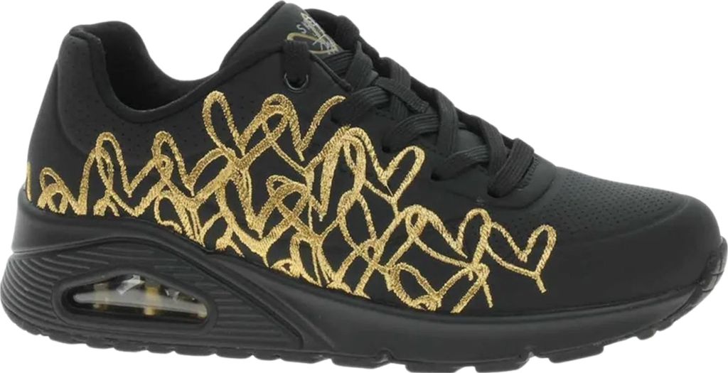Skechers JGoldcrown: Uno - Golden Heart schwarz -gold 39 Produktbild 