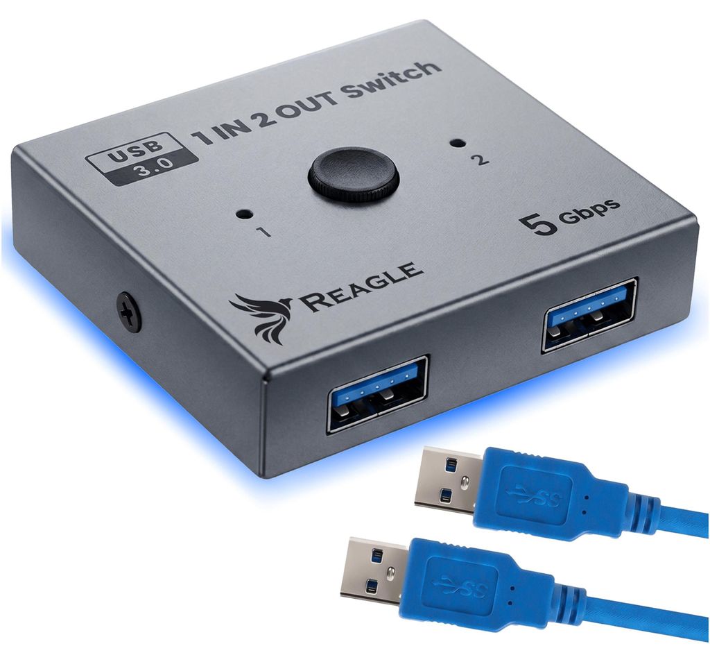 SWITCH SWITCH 1x2 a 2x1 USB 3.0 KVM A/B 5Gbps DVOUSTRANNÝ Obrázek produktu 