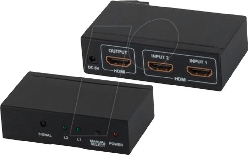 shiverpeaks --HDMI Switch, 2x IN 1x OUT, 4K2K, 3D, Metallgehäuse, VER1.4