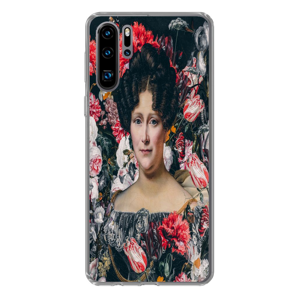 MuchoWow Handyhülle Schutzhülle Hülle für Huawei P30 Pro Malerei - Blumen - Dubois Drahonet Silikon Softcase Handy Hülle - Schutzdeckel