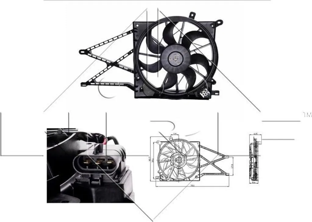 Ventilateur de Radiateur NRF 47015 pour Astra G et Zafira A OE 1314453