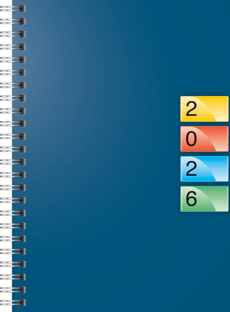 2026 Brunnen Buchkalender DATAline 796 40 A5 blau Produktbild 