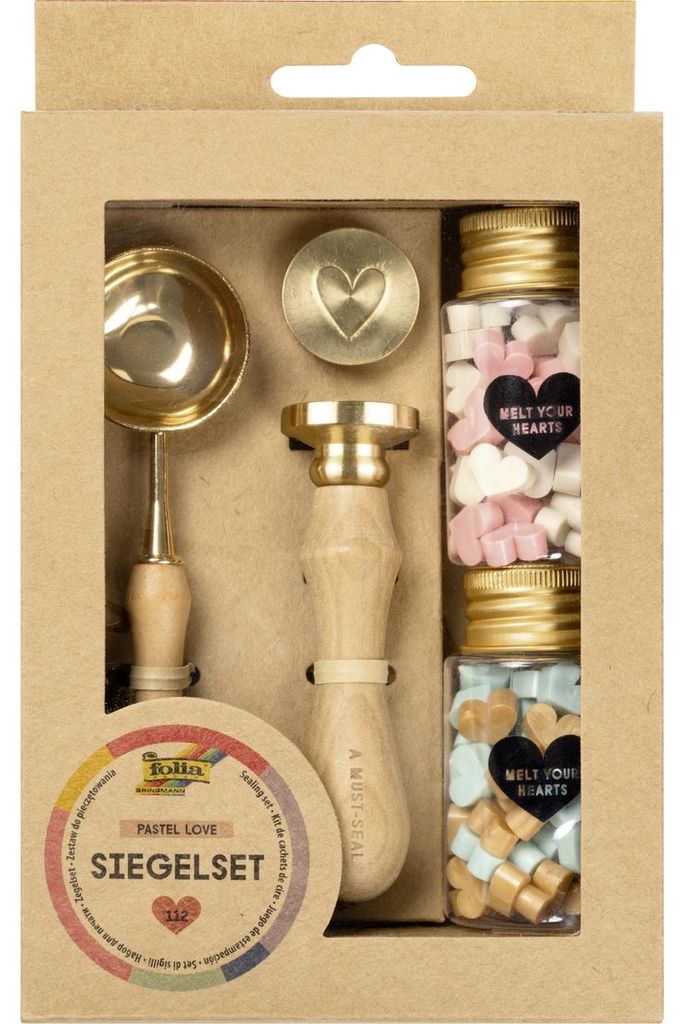 folia Siegel-Set PASTEL LOVE inkl. Holzgriff