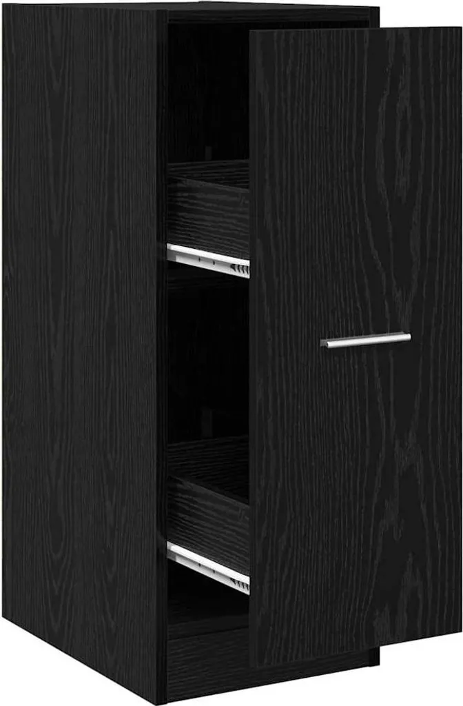 Armadietto Farmacia Rovere Nero 30x41x77,5 cm | Mobiletto Medicinali