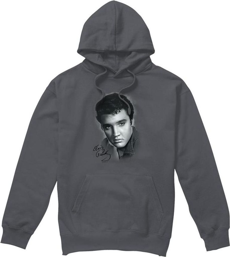 Elvis Presley - Kapuzenpullover für Herren/Damen Uni TV32291 (M) (Holzkohle)