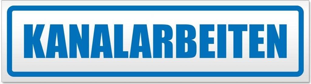 Kiwistar Kanalarbeiten Magnetschild Schild magnetisch - 20cm Blau - Magnetfolie für Auto PKW Kfz