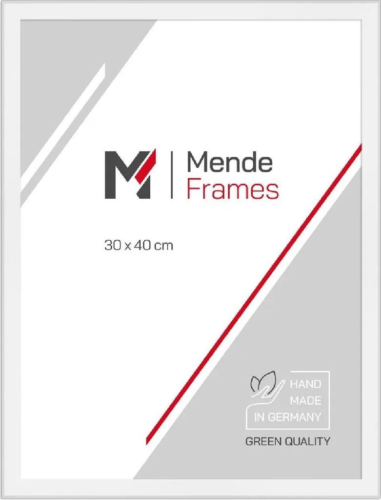 Cornice Bianca 30x90 Legno e Vetro Sicurezza MendeFrames H080