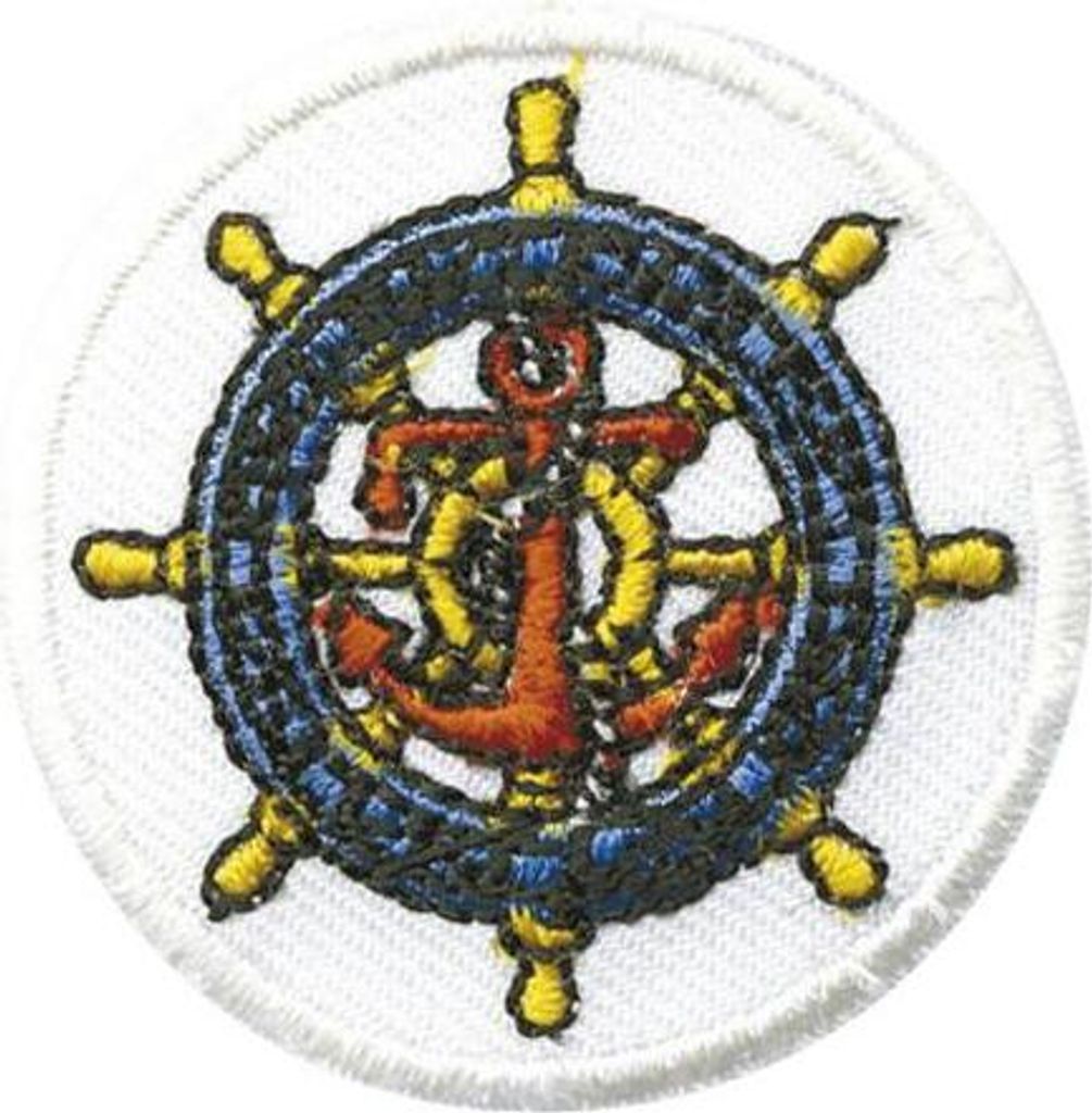Aufnäher - Steuerrad - 02084 - Gr. ca. 2 x 5 cm - Patches Stick Applikation