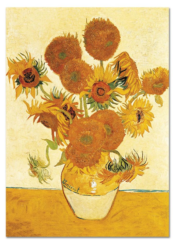 Giallobus - Sonnenblumen 2 - Vincent Van Gogh - 50L x 70W cm - Bild - Acrylglas
