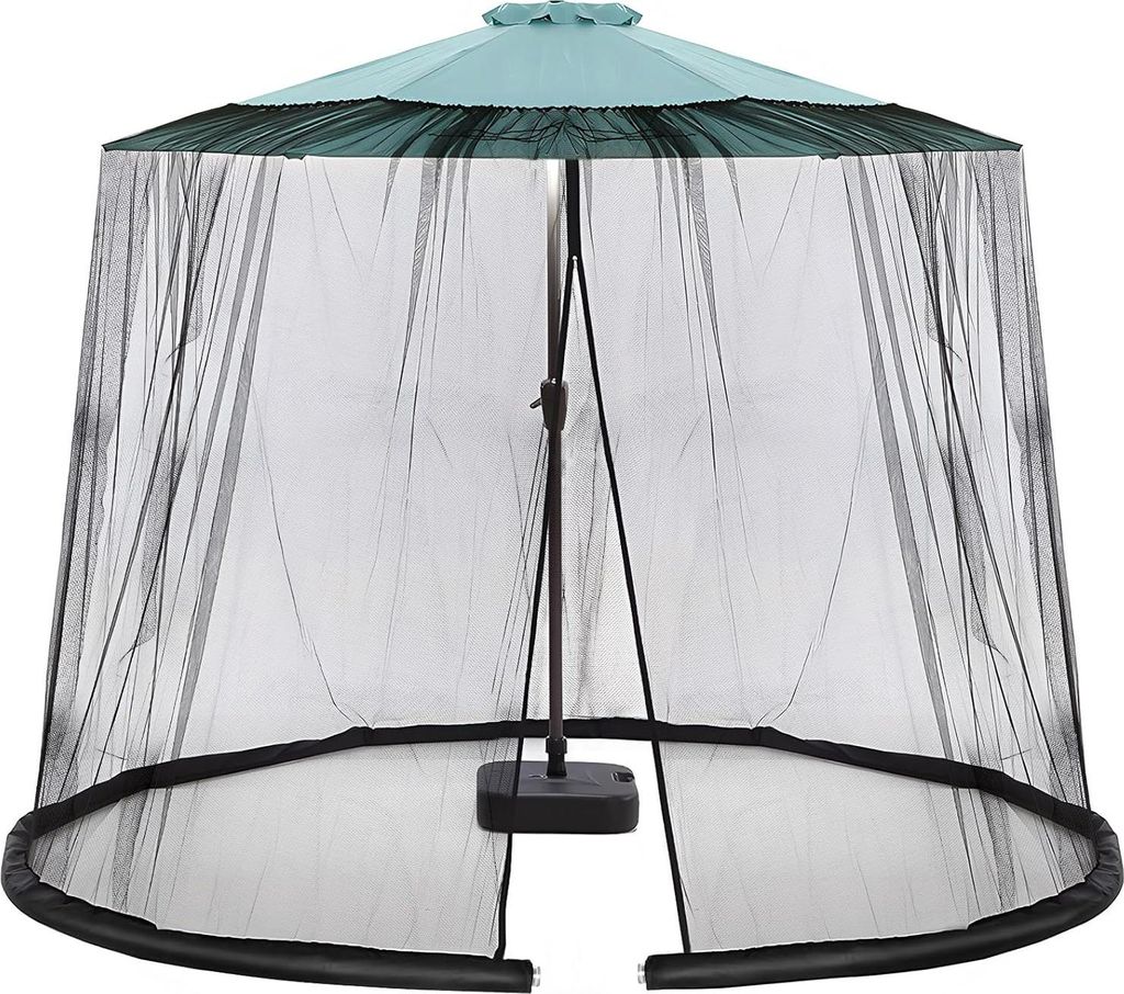 Mückennetz für Sonnenschirme 335 x 240 cm - Großes Anti-Mücken-Netz - Für den Außenbereich