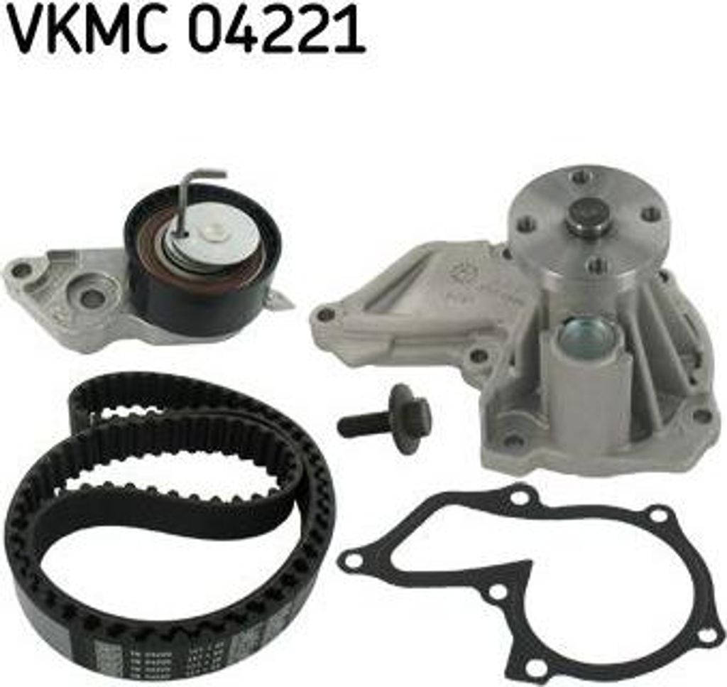 SKF VKMC 04221 Wasserpumpe + Zahnriemensatz OE 1004297 kompatibel mit Fiesta, Puma
