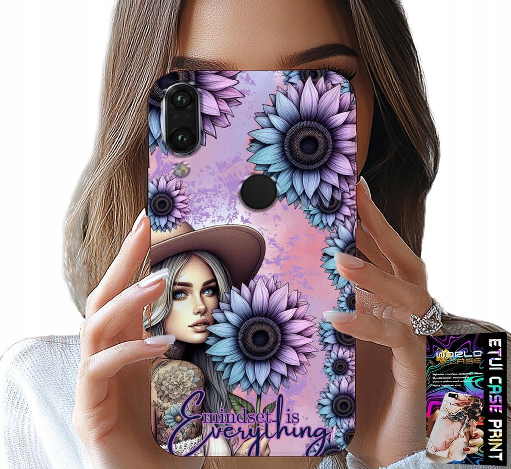 Hülle Für Huawei Y7 2019 - Frau In Sonnenblumen, Feminine Designs