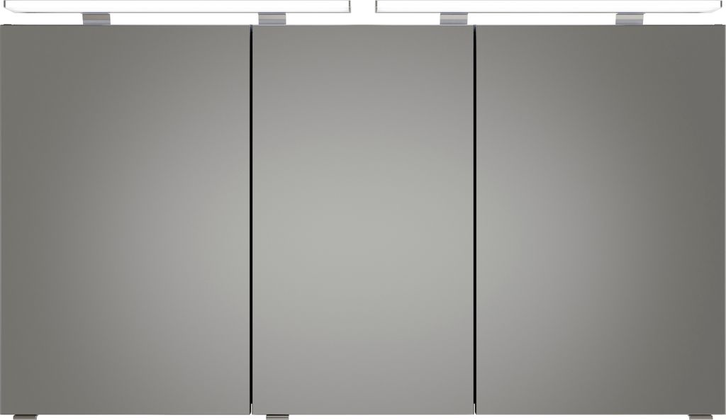 Pelipal Spiegelschrank Serie 6025 SDAE04613G121AQ Korpus Quarzgrau Hochglanz touch - Breite: 130 cm