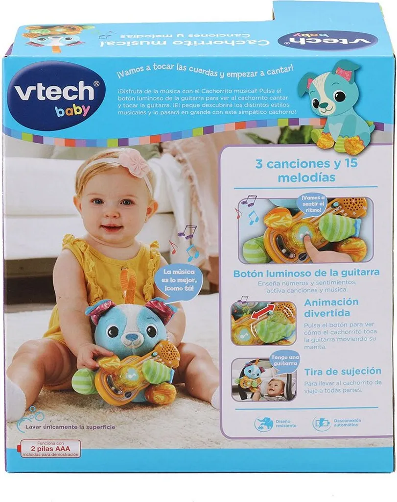 Peluche Musicale Bébé VTech Chiot Éveil - Jouet Interactif 3 Mois ESP