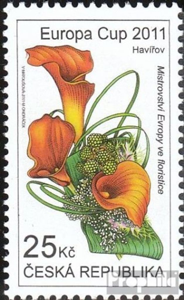 Briefmarken Tschechien 2011 Mi 688 (kompl.Ausg.) postfrisch Floristik
