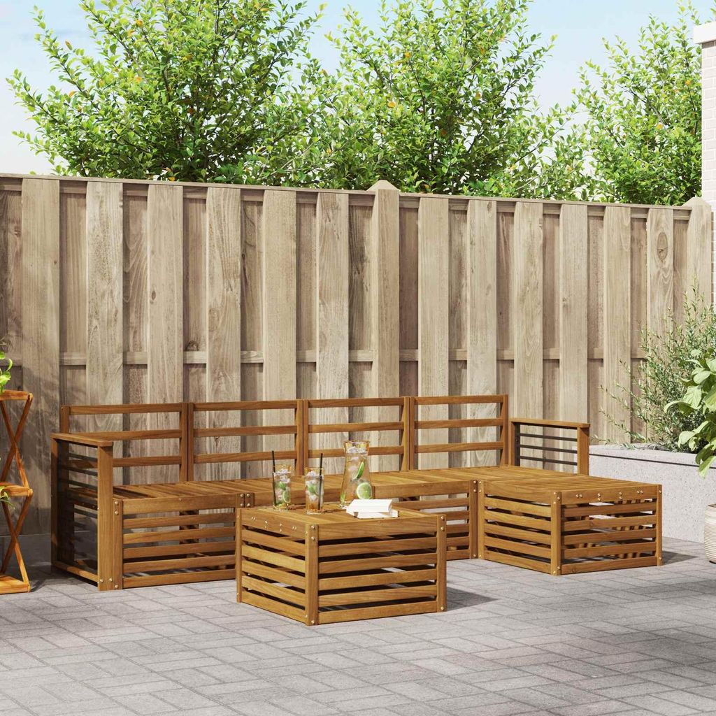 "Neues Produkt" Sofagarnituren - CLORIS - Terrassen-Sofa - 6 pcs - Natur Massivholz Akazie - Modern Gartensofas V1878