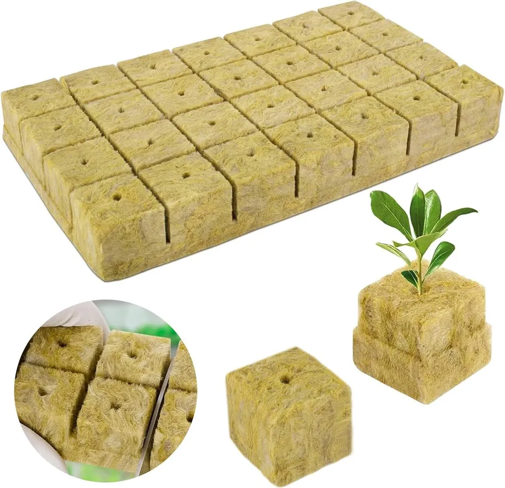 Kit 28 blocs de laine de roche haute rétention pour boutures saines