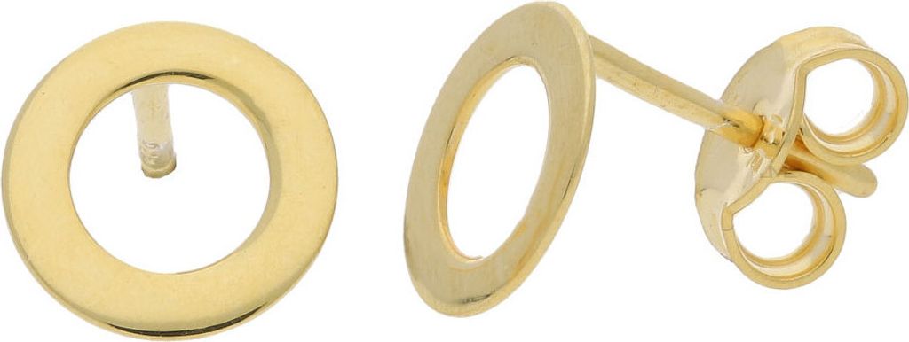 JuwelmaLux Kreis Ohrstecker 925 Silber Gold plattiert JL16-06-0416