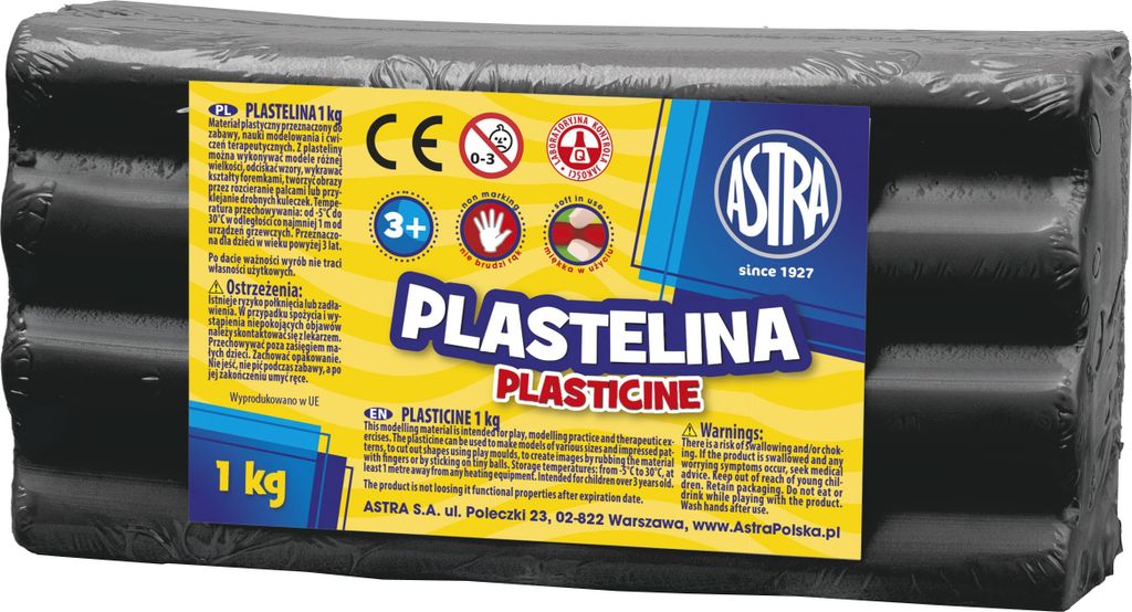 ASTRA Knetmasse 1kg Schwarz, 303111024 Produktbild 