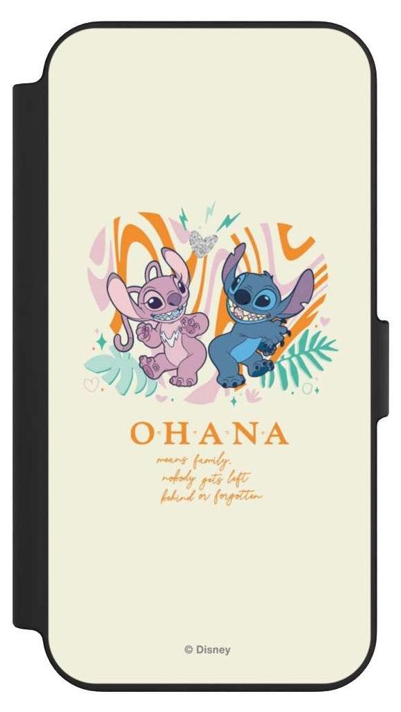NIVOCASE Klapphülle für Apple iPhone 13 Handyhülle aus Kunst Leder NIVOflip schwarz Disney Offizielles Lizenzprodukt Lilo & Stitch
