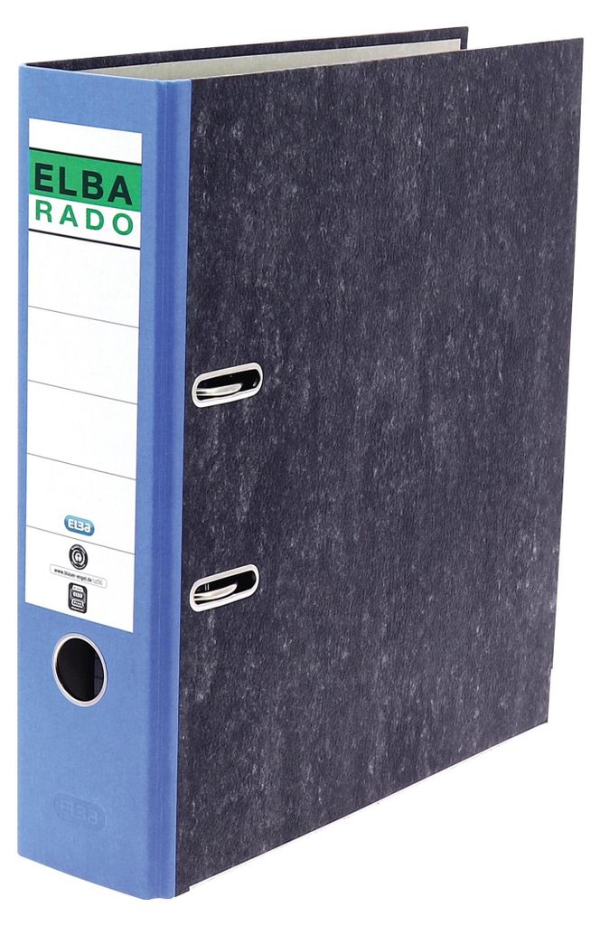 ELBA Ordner rado Wolkenmarmor A4 mit Rückenschild blau