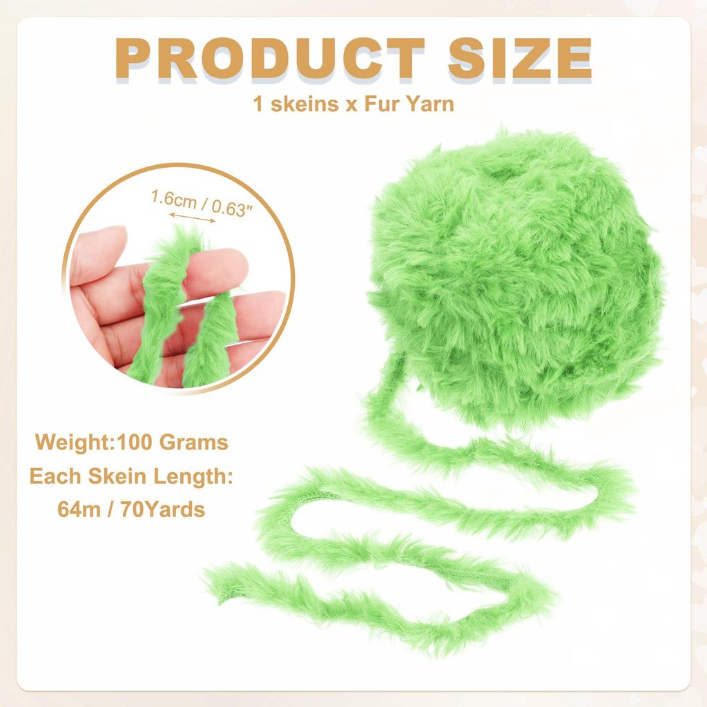 70 Yards Plš¹schgarn Plš¹schwolle Fluffy Yarn, 100 Gramm Weiches Plš¹sch Flauschiges Dickes Kunstfell Plš¹schwolle zum H?keln Handstricken ...