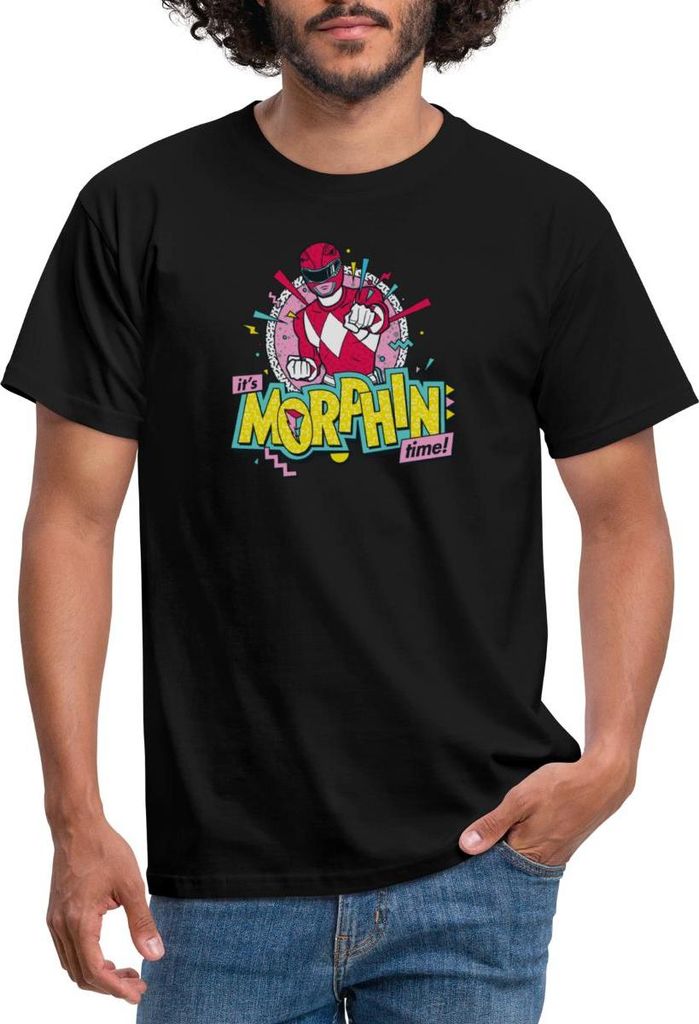 Spreadshirt Power Rangers It's Morphin Time Männer T-Shirt, XXL, Schwarz