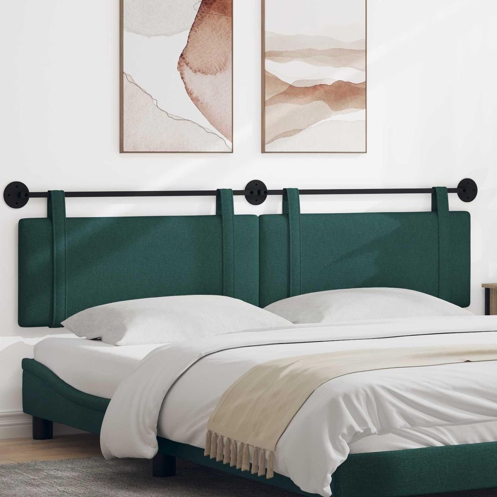 "Neues Produkt" Hängevorderseite Wandmontiert - CLORIS - Dunkelgrün 210x55x5 cm Stoff - Kopfteile V3143